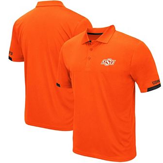 Men's Colosseum Orange Oklahoma State Cowboys Logo Santry Polo