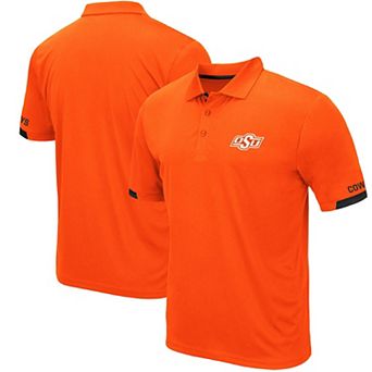 Men's Colosseum Orange Oklahoma State Cowboys Logo Santry Polo