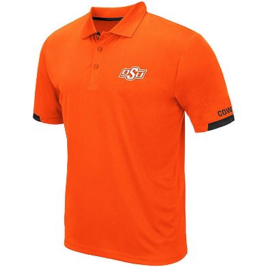 Men's Colosseum Orange Oklahoma State Cowboys Logo Santry Polo