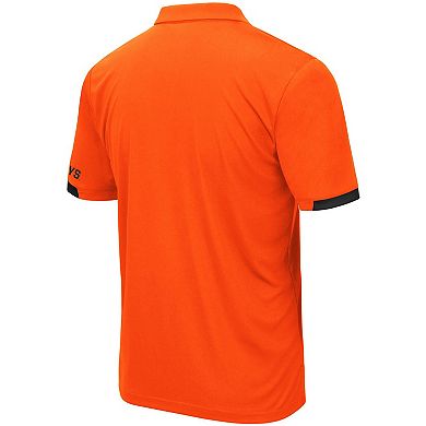 Men's Colosseum Orange Oklahoma State Cowboys Logo Santry Polo