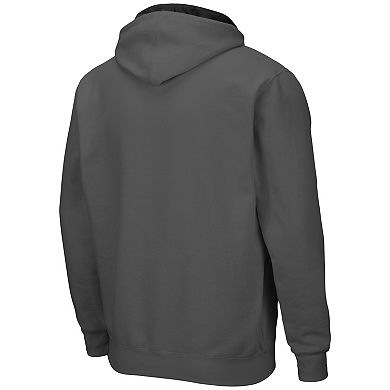 Men's Colosseum Charcoal Army Black Knights Arch & Logo 3.0 Full-Zip Hoodie