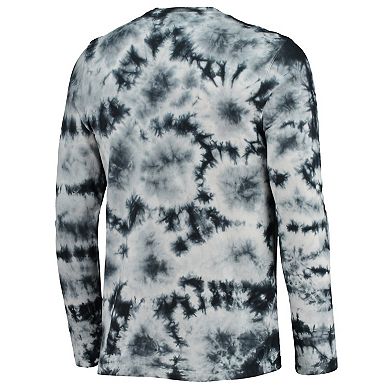 Men's New Era Black New Orleans Saints Tie-Dye Long Sleeve T-Shirt