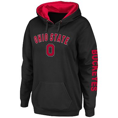 Women's Colosseum Black Ohio State Buckeyes Loud and Proud Pullover Hoodie