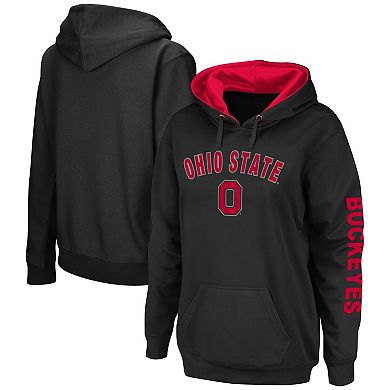 Women's Colosseum Black Ohio State Buckeyes Loud and Proud Pullover Hoodie
