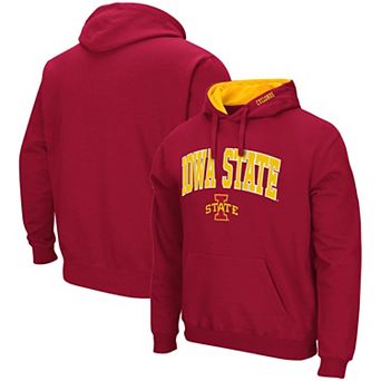 Men's Colosseum Cardinal Iowa State Cyclones Arch & Logo 3.0 Pullover Hoodie