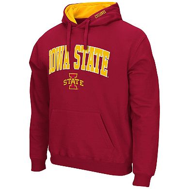Men's Colosseum Cardinal Iowa State Cyclones Arch & Logo 3.0 Pullover Hoodie