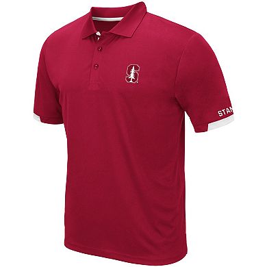 Men's Colosseum Cardinal Stanford Cardinal Logo Santry Polo
