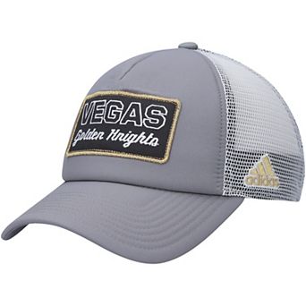 Men's adidas Gray/White Vegas Golden Knights Locker Room Foam Trucker Snapback Hat