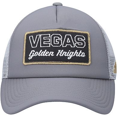 Men's adidas Gray/White Vegas Golden Knights Locker Room Foam Trucker Snapback Hat