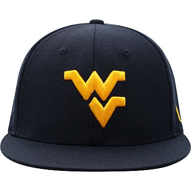 Men's Top of the World Navy West Virginia Mountaineers Team Color Fitted Hat