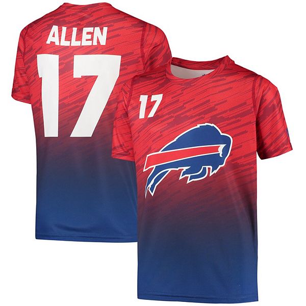 Josh Allen Buffalo Bills Youth Red Propulsion Name & Number T-Shirt