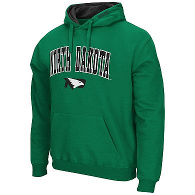 Men's Colosseum Kelly Green North Dakota Arch and Logo Pullover Hoodie