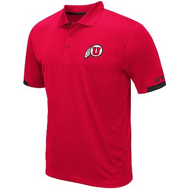 Men's Colosseum Red Utah Utes Santry Lightweight Polo