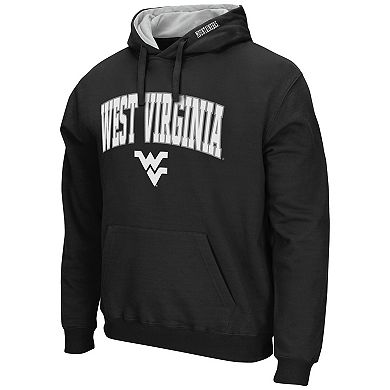 Men's Colosseum Black West Virginia Mountaineers Arch & Logo 3.0 Pullover Hoodie