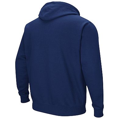 Men's Colosseum Navy West Virginia Mountaineers Arch & Logo 3.0 Pullover Hoodie