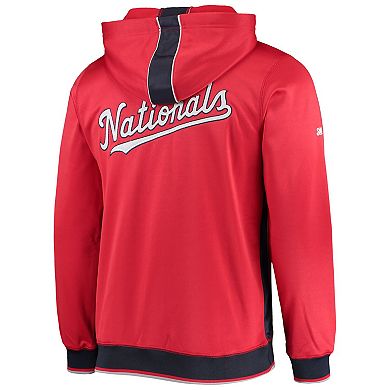 Men's Stitches Red/Navy Washington Nationals Team Full-Zip Hoodie