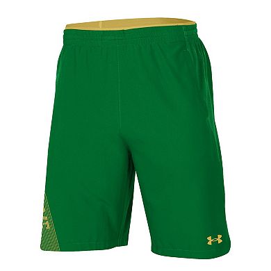 Men's Under Armour Green Notre Dame Fighting Irish 2021 Sideline Woven Shorts