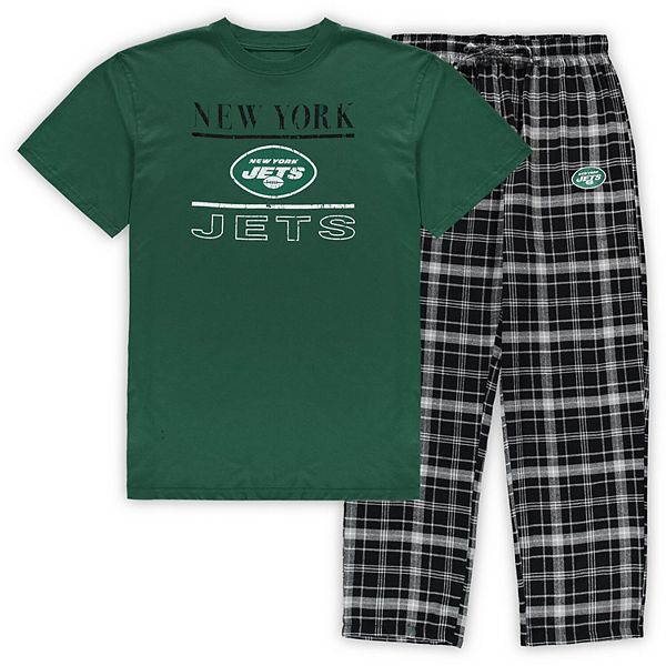 Men's Concepts Sport Green/Black New York Jets Big & Tall Lodge T-Shirt and  Pants Sleep Set