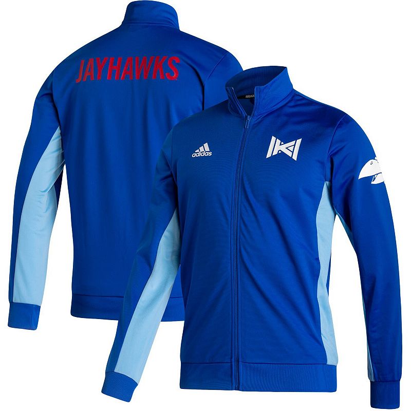 Mens adidas Royal Kansas Jayhawks Football Strategy Full-Zip Jacket, Size: