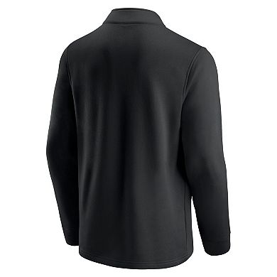 Men's Black/Silver Las Vegas Raiders Block Party Quarter-Zip Jacket