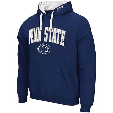 Men's Colosseum Navy Penn State Nittany Lions Big & Tall Arch & Logo 2.0 Pullover Hoodie