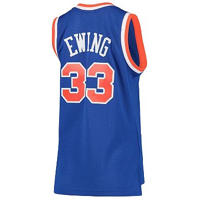 Women's Mitchell & Ness Patrick Ewing Blue New York Knicks 1991-92 Hardwood Classics Swingman Jersey