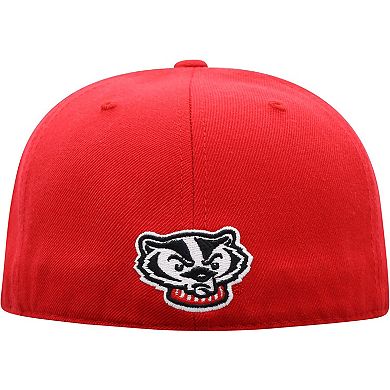 Men's Top of the World Red Wisconsin Badgers Team Color Fitted Hat