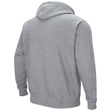 Men's Colosseum Heather Gray Iowa State Cyclones Arch & Logo 3.0 Pullover Hoodie