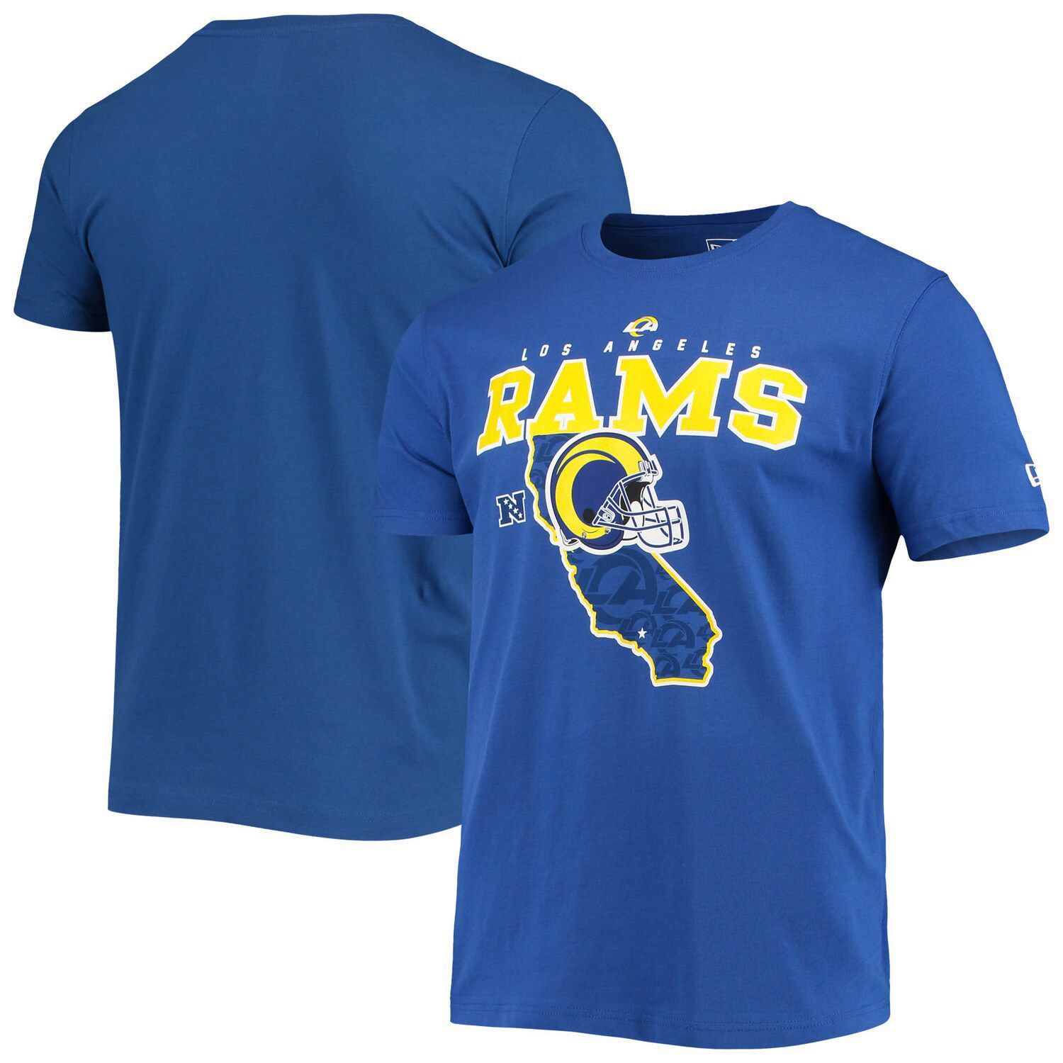 Men's NFL x Darius Rucker Collection by Fanatics White Los Angeles Rams  Football Striped T-Shirt