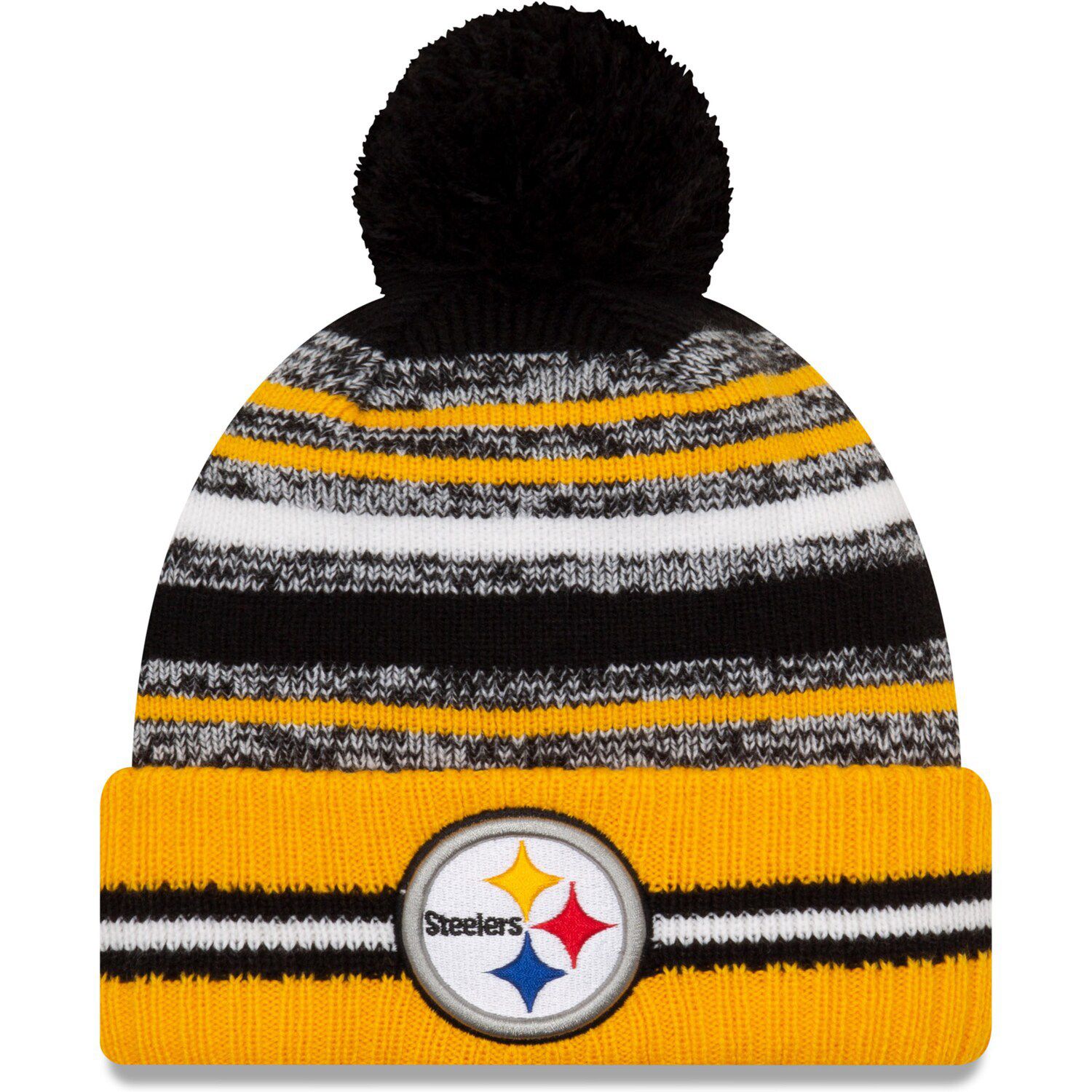 Pittsburgh Steelers Youth Girls NEP Yarn Beanie – White