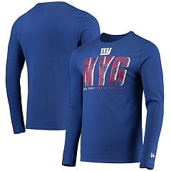 Nike Men's New York Giants Sideline Velocity Long Sleeve T-Shirt - Dark Grey Heather - XXL Each