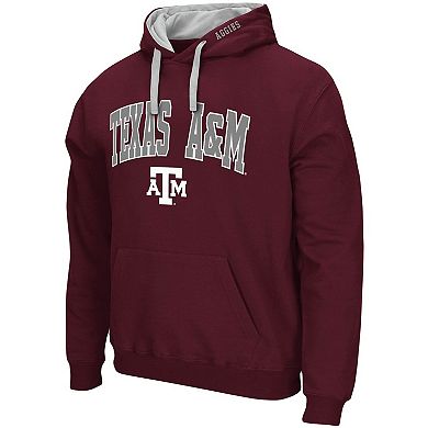 Men's Colosseum Maroon Texas A&M Aggies Big & Tall Arch & Logo 2.0 Pullover Hoodie