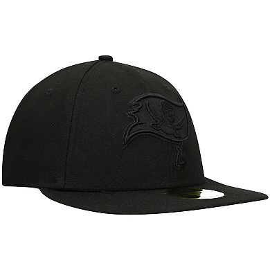 Men's New Era Black Tampa Bay Buccaneers Black on Black Low Profile 59FIFTY II Fitted Hat
