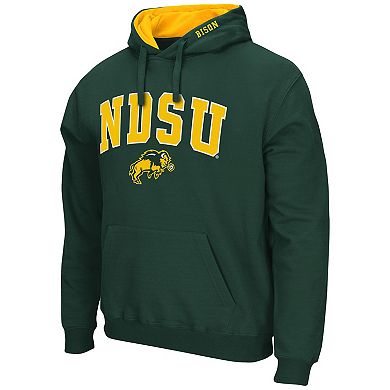 Men's Colosseum Green NDSU Bison Arch and Logo Pullover Hoodie