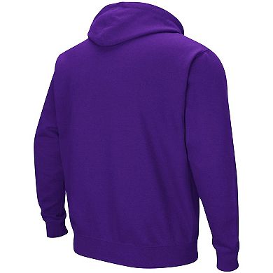 Men's Colosseum Purple Washington Huskies Big & Tall Arch & Logo 2.0 Pullover Hoodie