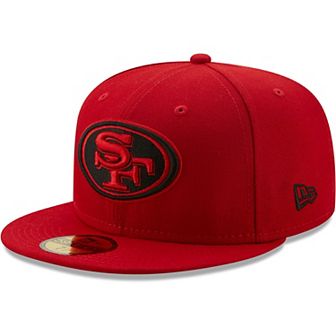 Men's New Era Scarlet San Francisco 49ers Team Omaha 59FIFTY Fitted Hat