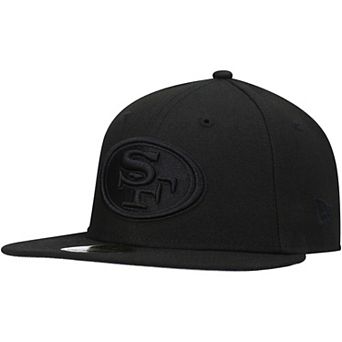 Men's New Era Black San Francisco 49ers Black on Black Low Profile 59FIFTY II Fitted Hat