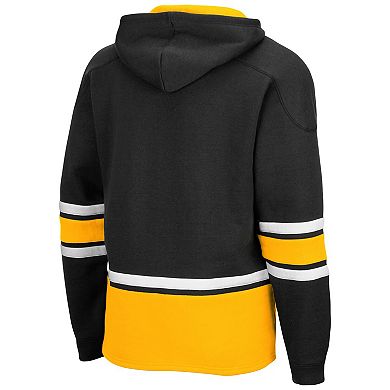 Men's Colosseum Black Iowa Hawkeyes Lace Up 3.0 Pullover Hoodie
