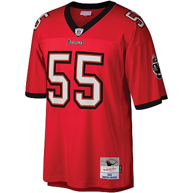 Men's Mitchell & Ness Derrick Brooks Red Tampa Bay Buccaneers Legacy Replica Jersey