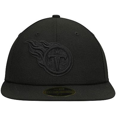 Men's New Era Black Tennessee Titans Black on Black Low Profile 59FIFTY II Fitted Hat