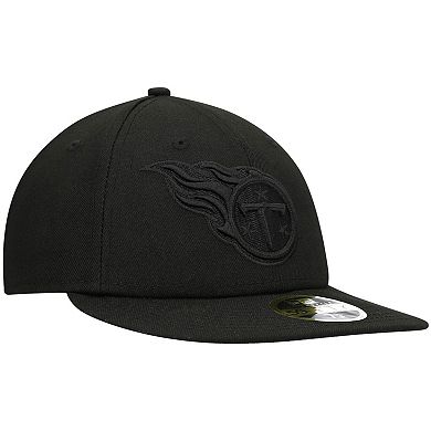 Men's New Era Black Tennessee Titans Black on Black Low Profile 59FIFTY II Fitted Hat