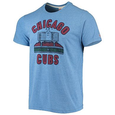 Men's Homage Heathered Royal Chicago Cubs Hyper Local Tri-Blend T-Shirt