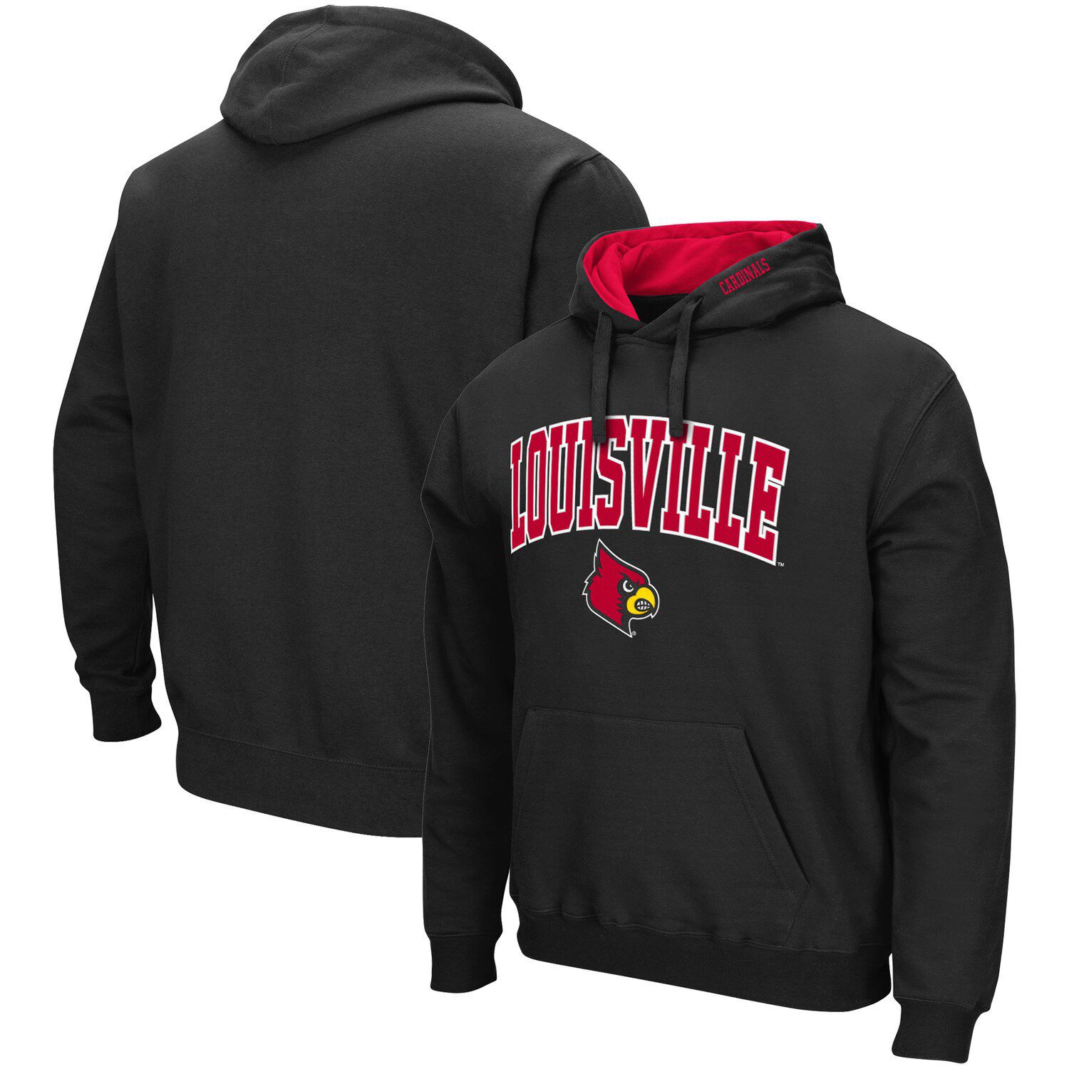 Stadium Athletic Kids' Big Boys Red Louisville Cardinals Applique Arch And  Logo Full-zip Hoodie