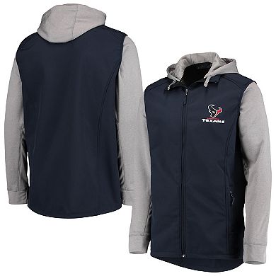 Men's Dunbrooke Navy/Gray Houston Texans Big & Tall Alpha Full-Zip Hoodie Jacket
