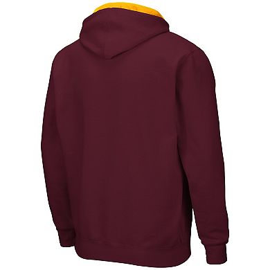 Men's Colosseum Maroon Arizona State Sun Devils Arch & Logo 3.0 Full-Zip Hoodie