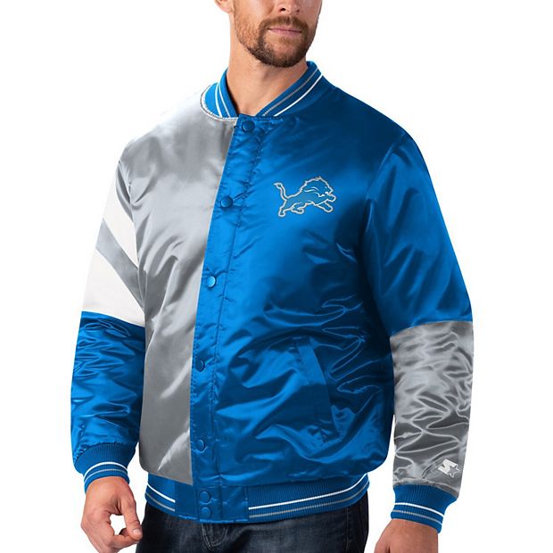 Gray Detroit Lions Satin Jacket