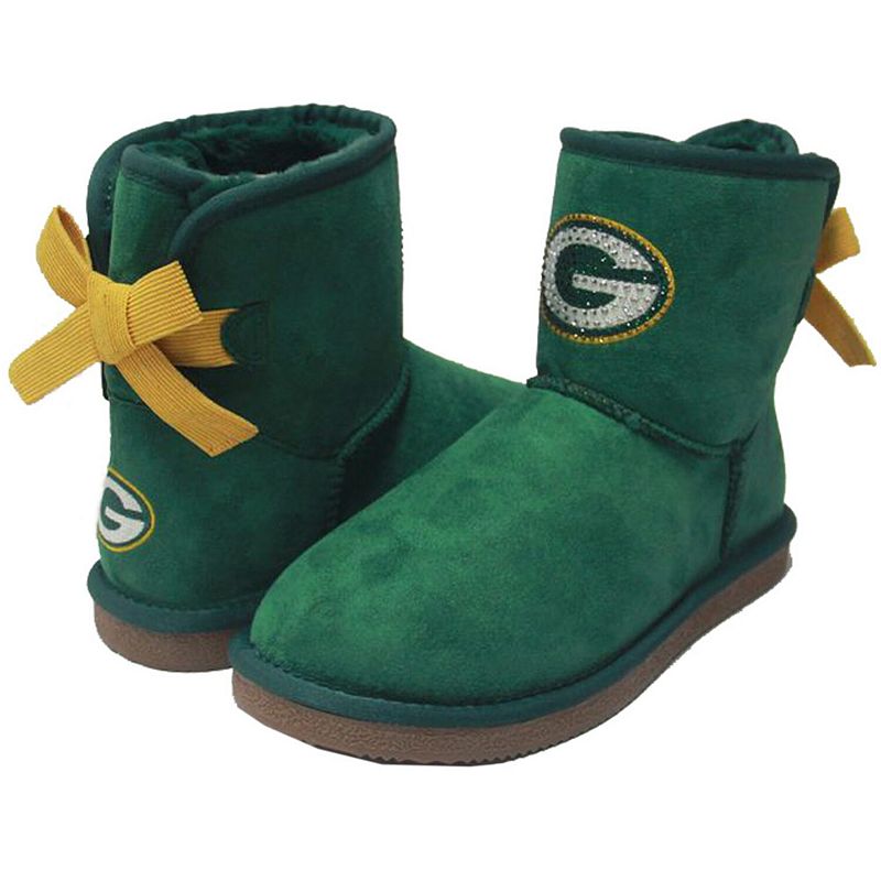 Womens Cuce Green Bay Packers Low Team Ribbon Boots, Size: 6, PKR Green