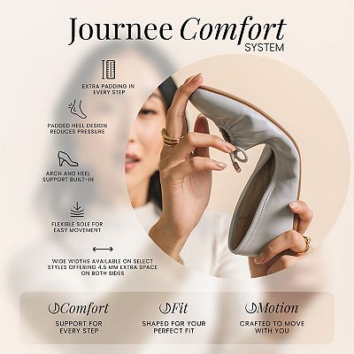 Journee Gretel Women's Pointed Toe Block Heel Multistrap Ballet Flats