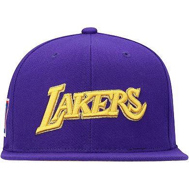 Men's Mitchell & Ness Purple Los Angeles Lakers 50th Anniversary Snapback Hat