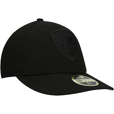 Men's New Era Black Baltimore Ravens Black on Black Low Profile 59FIFTY II Fitted Hat